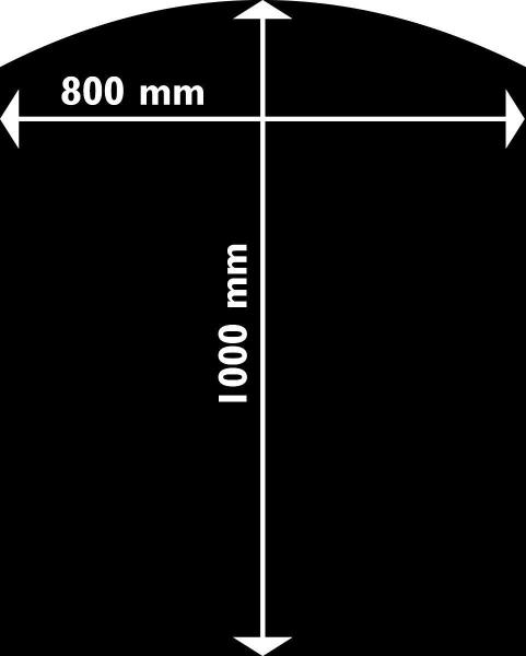 Aduro Stahlbodenplatte 800x1000mm gebogen